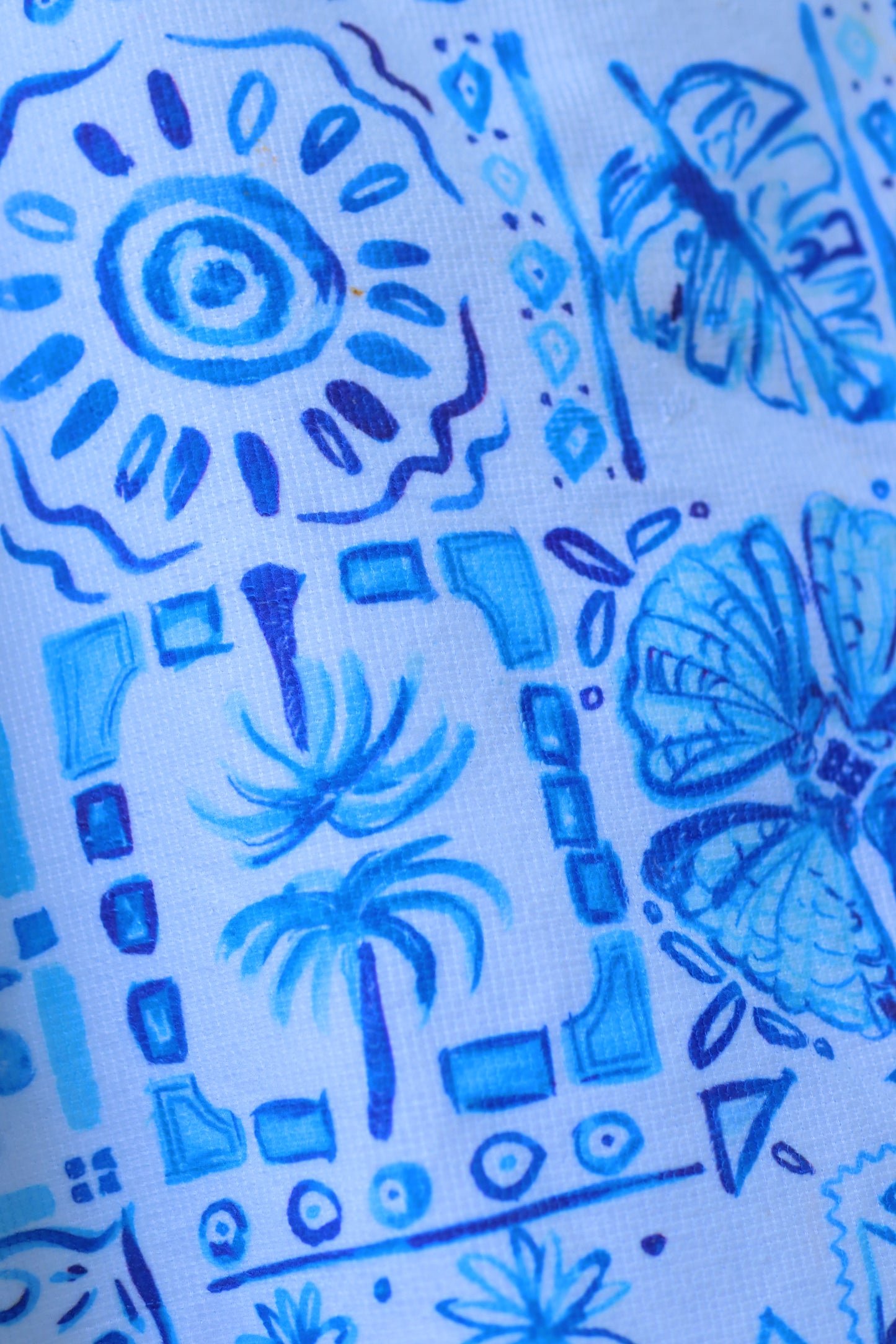 Frond of These Tiles - Kid's Hooded Towel Poncho
