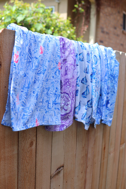 "Puffin my Sails" Kid's Hooded Towel Poncho